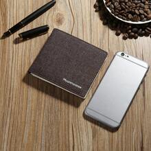 男士钱包，极简超薄信用卡夹，男士小型对折钱包，黑色，生日/父亲节/情人节/圣诞节礼物，旅行配件，迷你钱包 - 彩色 - 查看 5