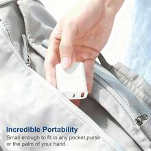 20W PD 美规充电器适配器 + 100厘米/3.3英尺编织数据线，高速数据传输和快速充电，兼容 14 Pro Max/14 Pro/14 Plus/14/13/12/11/XS/XR/8/7/6 系列 - 美規A型插(110-127V) - 查看 4