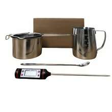 DIY手工香薰蜡烛制作套装，包含手工皂制作工具、烘焙用品、量杯和蜡熔化锅 - 5件套 - 查看 7