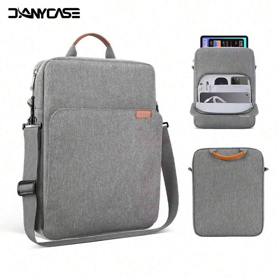 11-13 英寸平板电脑保护套/便携包，带肩带，兼容 Air 11/13、M2、Pro 11/12.9、M4 2024、第十代 10.9、Air Pro、Galaxy Tab A9+ Plus 11 英寸、Tab S9/S8/S6、Fire HD 10 - 灰色 - 查看 1