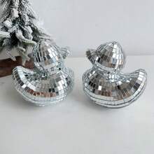 1 quả cầu disco hình vịt khảm gương, đồ trang trí tiệc - Một cỡ - Xem 5