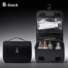 1个时尚便携化妆包，新款旅行大容量防水洗漱用品收纳包 - B黑色 - 查看 10