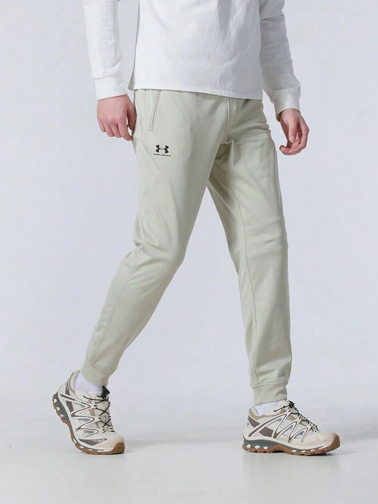 Men's Casual Pants, Sportyle Tricot Jogger-BLK, Dry And Comfortable Fleece-Lined Sweatpants, 1290261-289 - Khaki Gray - View 1