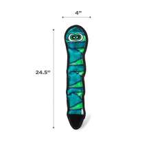 Hound Durablez Large Snake Stuffing-Free Squeaky Pl 11ush Dog Toy For Puppies & Dogs - Interactive, Soft Yet Tough, No Mess, Jumbo Squeaker, Long-Lasting Play, 24.5 Inch, Blue - BlueSnake大包裝1 - 查看 7