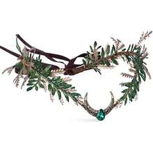 月亮花仙子皇冠 - 文艺复兴集市森林皇冠花卉头饰森林精灵头饰精灵头环女士文艺复兴配饰文艺复兴集市万圣节角色扮演摄影，夏季服装 - 彩色 - 查看 14