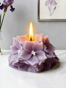 Handmade 3D Embroidery Ball Blossom Silicone Mold Aromatherapy Hydrangea Flower Ball Candle Soap Gypsum Mold DIY Home Fragrance Stone Mold Crystal Epoxy Resin Drip Glue Mold Floral Design Plaster Crafts Durable Gifts Decor Mold - White Silicone Mold - View 4