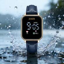 ZOEA Couple Digital Watches - 錶帶 - 海軍藍 / 錶殼 - 玫瑰金 - 查看 4