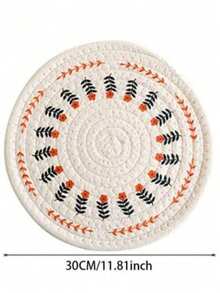 1 Set Of Cute Floral Pattern Insulation Pads, Thickened Round Hand Woven Insulation Pads, Can Be Used As Table Mats, Bowl Mats, Tableware Insulation Pads, Suitable For Household Kitchens, Living Rooms, Etc., With Multiple Specifications To Choose From - View 11
