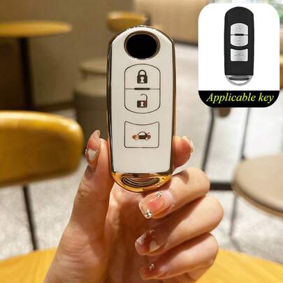 1个TPU材质汽车钥匙扣套，适用于Atenza/CX-3/CX-4/CX-5/CX-7/CX-9/Coupe车型