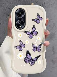 2026 Dernier étui de téléphone portable motif papillon coloré et marguerite pour A38, Galaxy S25, S24, S24 Plus/S24+, S24 Ultra, S24 FE, S20, S21, S22, S23, S22 Ultra, S22, S21 FE, S20 FE, A73 5G, A56 5G, A55 5G, A54 5G, A53 5G, A51, A50, A36, Honor 400/200, version internationale, pas la version domestique - Noir - Voir 2