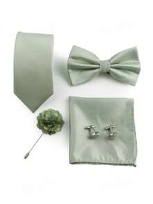 Men's Business Fashion Plaid Necktie, Suitable For Weddings, Ceremonies And Daily Wear - Mint Green - View 1