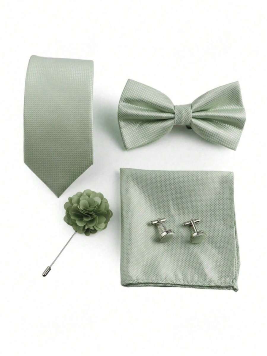 Men's Business Fashion Plaid Necktie, Suitable For Weddings, Ceremonies And Daily Wear - Mint Green - View 1