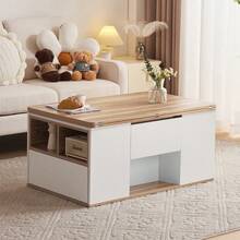Coffee Tables - White + Particle Board-4 - View 2