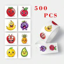 500 Fruit Sticker Rolls - Vinyl Fruit Stickers, Suitable For Water Bottles, Laptops, Phone Cases, Scrapbooks, Diaries, And Classroom Rewards - CX-11 (500pcs) - View 9