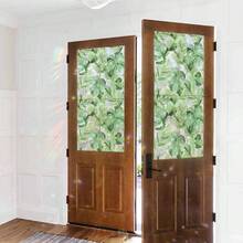 1/3pcs Colorful Privacy Window Film, Floral & Plant Themed Static Cling Window Sticker, Reusable, Suitable For Bathroom, Kitchen, Bedroom, Balcony And Home Decor - Multicolor - View 3