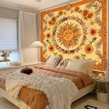 Tapestry Boho Sun Tapestry Bohemian Tapestry For Bedroom Vibrant Tapestries Wall Hanging Bedroom Living Room Wall Art And Home Decor Tapestry For Bedroom Wall Tapestry - F-1 - 查看 3