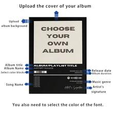 1pc Customizable Album Cover Art Print, Personalized Music Poster, Room Decor, Customized Poster, Customizable Wall Art, Customized Photo, Customizable Item, Frame Optional - Multicolor - View 3