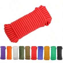 10m Colorful Silk-Like Paracord, Outdoor Warning Rope, Tent Hanging Rope, Multi-Purpose Outdoor Rope, DIY Craft Cord - Multicolor - View 11