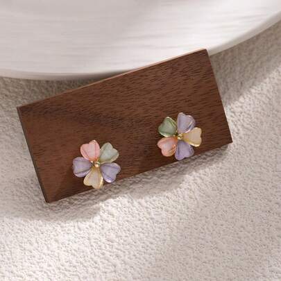 Colorful Daisy Flower Earrings, Cute & Sweet Floral Design, Versatile Style Suitable For Daily Wear/Holidays