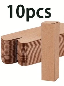 10/20 piezas Cajas de joyería de papel kraft, cajas de regalo de cartón corrugado extra resistentes y rectangulares, cajas de embalaje de bálsamo labial de papel corrugado - Multicolor - Ver 10