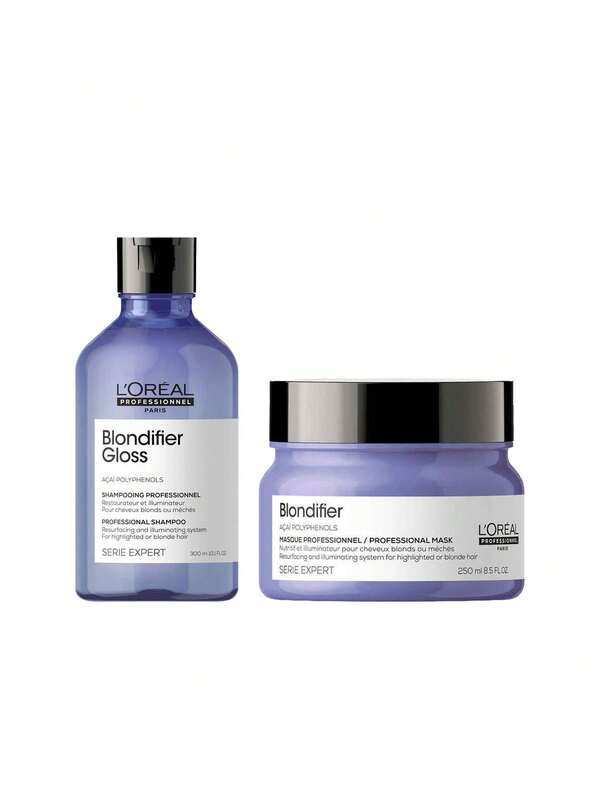  [Bundle] SERIE EXPERT Blondifier Serie Expert Blondifier Gloss Shampoo 300 Ml + L'Oréal Professionnel Serie Expert Blondifier Hair Mask 250ml