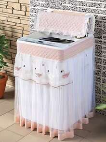 1 chiếc bọc máy giặt tự động, bọc vải ren chống bụi, bọc chống bụi dày dặn đa năng, kích thước 21.65*22.44*32.68 inch. - Nhiều màu - Xem 2