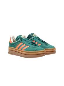 Adidas Gazelle Teen Sneakers Breathable Sporty Responsive Running Street Style Office White JQ7408 - 學院綠/號誌珊瑚/奶油白 - 查看 2
