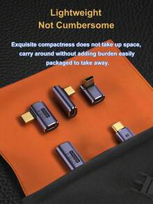 1个USB Type-C适配器，40Gbps USB-C公头转母头适配器，支持8K@60Hz和100W快充，USB母头转USB-C公头适配器，兼容Thunderbolt 4/3、USB-C、集线器、扩展坞、平板电脑 - 彩色 - 查看 8