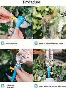 10/20 piezas Dispositivo de riego automático de flores, Temporizador de riego por goteo, Herramienta de riego de plantas en macetas para el hogar, Sistema de riego por goteo automático para invernadero y jardín, Goteros de riego automático verdes - regadera - Ver 8