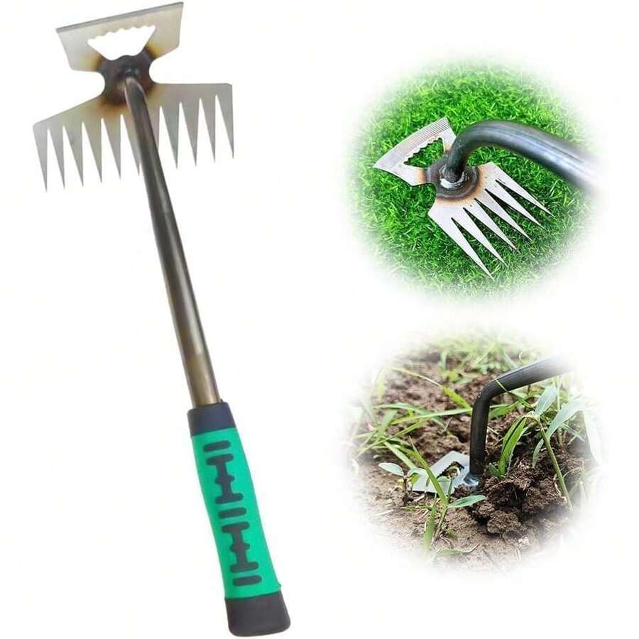 Herramienta Manual para la Eliminación de Malas Hierbas para Césped y Jardín, Herramienta de maldito de acero de manganeso, herramientas manuales de jardinería para patio (11) - 11 - Ver 1