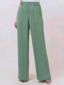 Women's Duna Wide-Leg Pants With Premium Fabric Lining. - Mint Green - View 3