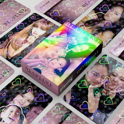 60 PIEZAS ÁLBUM KPOP BLACK P1NK DEADLINE, JENN1E, R0SÉ, L1SA, JIS00 TARJETAS PEQUEÑAS LOMO, TARJETAS DE COLECCIÓN DE FOTOS DE ALTA DEFINICIÓN DE DOBLE CARA, TARJETAS DE MERCHANDISING DE APOYO A LAS ESTRELLAS, REGALO PERFECTO PARA FANS, TARJETAS DE COLECCIÓN PARA DECORAR, TARJETAS NECESARIAS PARA REUNIONES DE FANS.