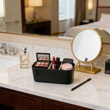 Multi-Compartment Eyebrow Pencil Storage Box, Makeup Brush Holder, Vanity Organizer, Desk Stationery Caddy - Multicolor - View 7