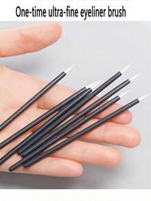 100/50pcs Disposable Eyeliner Brush, Lip Brush, Lip Liner Brush, Makeup Eyeliner Brush, Lipstick Brush, Black & White Makeup Brushes, Holiday Gift, Essential For School & Travel - Multicolor - View 4