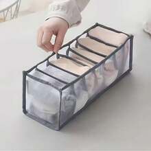 Set Of 3 High-Quality Fabric Storage Boxes For Wardrobes - Featuring Handles, Foldable Drawer Organizers, Transparent Mesh Design, Space-Saving Clothing Storage System, Suitable For Shirts, Pants, Underwear, Socks - Lightweight And Easy To Use - Multicolor - View 8