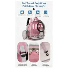 Pet Space Capsule Backpack, Small And Medium-Sized Cat, Puppy Or Rabbit Handbag, Transparent, Breathable, Heat-Resistant And Waterproof. This Fashionable And Lightweight Pet Bag Is Very Suitable For Travel, Hiking And Camping, With A Spacious And Highly Breathable Design. It Can Be Worn On The Back, Chest Or Hands. Protect The Delicate Needs Of Pets With Durable Shells. - 彩色 - 查看 10