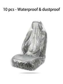 Disposable Car Seat Covers, Transparent Dust-Proof Seat Covers, Waterproof And Stain-Resistant, Universal Protective Film, Suitable For Sedans, Trucks And Various Car Seats, Lightweight And Foldable, High-Quality PE Material, Elastic Band Design, Keep Car Interior Clean - Multicolor - View 11