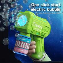 1 Set Electric Automatic Bubble Machine, Portable Outdoor Wedding Party Toy, Birthday Gift (Bubble Liquid And Batteries Not Included), Electric Bubble Gun (Some Accessories, Colors, Text, Patterns, Shapes Are Random) - Multicolor - View 7