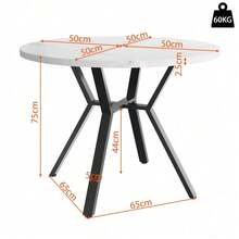 Dining Table & Chair Sets - Black White + Green + MDF+Steel - View 6