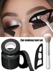 [Eye Makeup Kit] Beginner'S Eye Makeup Assistant Kit With 1 Specialized Eyeshadow Brushes, Eyeshadow Tools, Quick Makeup Templates, And Eyeshadow Molds, Designed For Female Novices To Achieve Professional Results With Minimal Effort, Allowing For Makeup Application - Black - View 2
