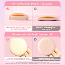 MINISO Sanrio Characters Loose Powder Makeup Setting Powder Puff Air Cushion Sponge Powder Puff 2 Pieces Set Super Soft Skin-Friendly Loose Powder Puff With Box - Multicolor - View 9