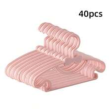 20pcs/40pcs Baby Clothes Hangers, Made Of PP Material, Newborn Clothing Hanger, Bow Decor Closet Storage Hanger, Sturdy, With Hook, Suitable For 0-10 Years Old Children, Essential Home Storage Accessory, Spring, Minimalist, Summer Tops Standard Hangers, Small Hangers, Hangers&Racks Hangers, Organization And Storage, Closet Organization And Storage Clothes Hanging Rack, Drying Rack For Clothes Clothes Rack, Clothes Hanger, Clothes Rack - Multicolor - View 16