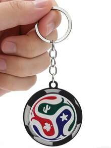 2026款足球钥匙扣，旋转式足球钥匙扣，足球钥匙圈，包包挂件，汽车钥匙扣，男女通用球迷收藏礼物，钥匙扣礼品 - 彩色 - 查看 2