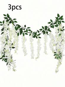 1条71英寸人造紫藤花藤，人造植物，人造花卉，带绿叶的仿真悬挂花环，适用于婚礼拱门、周年庆典、桌面装饰、中心摆件、拱门背景、新娘送礼会、生日派对、家居、花园、墙面装饰、母亲节装饰、拍照道具 - 彩色 - 查看 14