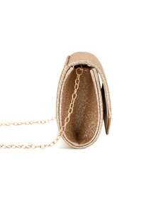 【经典必备】香槟金信封手拿包 | 闪亮设计奢华手提包 | 限时玫瑰金链条包 | 新娘及伴娘奢华晚宴手拿包 - 香檳色 - 查看 8