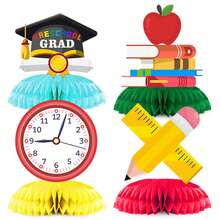 Hanging Swirl Decoration Set Letters Graduation Banner Centerpiece Table Decorations - Colorful - View 4