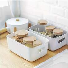 1/3/5 piezas Organizador de escritorio portátil, caja de almacenamiento de cosméticos de plástico multifuncional, bandeja de clasificación de utensilios de cocina para uso doméstico, oficina y dormitorio, organizador de escritorio y cajón para almacenamiento en el hogar - Multicolor - Ver 6