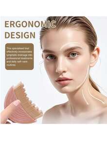 1 pieza Cepillo de masaje facial y corporal para drenaje linfático, herramienta de masaje linfático, adecuado para dar forma a la cara, la barbilla y la línea de la mandíbula, diseño ergonómico, contacto preciso con la piel, herramienta de belleza portátil (mejores efectos con uso continuo), belleza, cuidado de la piel, spa, autocuidado, herramienta de cuidado de la piel, cuidado facial, suministros para terapeutas de belleza, masaje, herramienta de masaje facial, rodillo facial - Multicolor - Ver 2