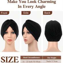 1件装女士弹力瑜伽头带/帽子/头巾帽/发帽/睡眠帽 - 彩色 - 查看 3