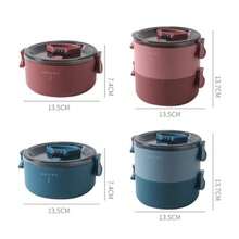 1/2layer Lunch Box Food Container Snack Lunchbox Meal  Food Container Storage Box - Red - View 6